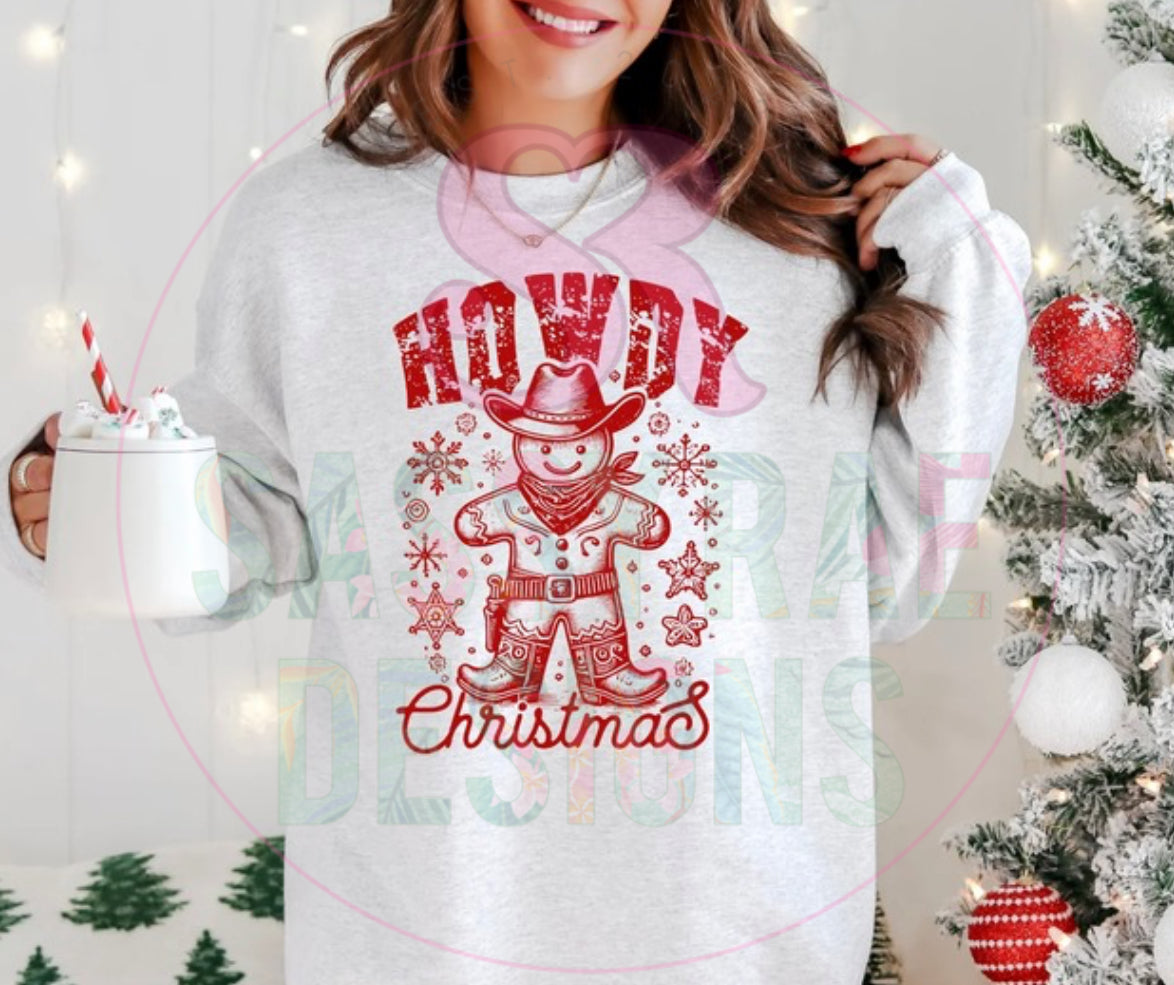 Gingerbread Howdy Christmas Tee