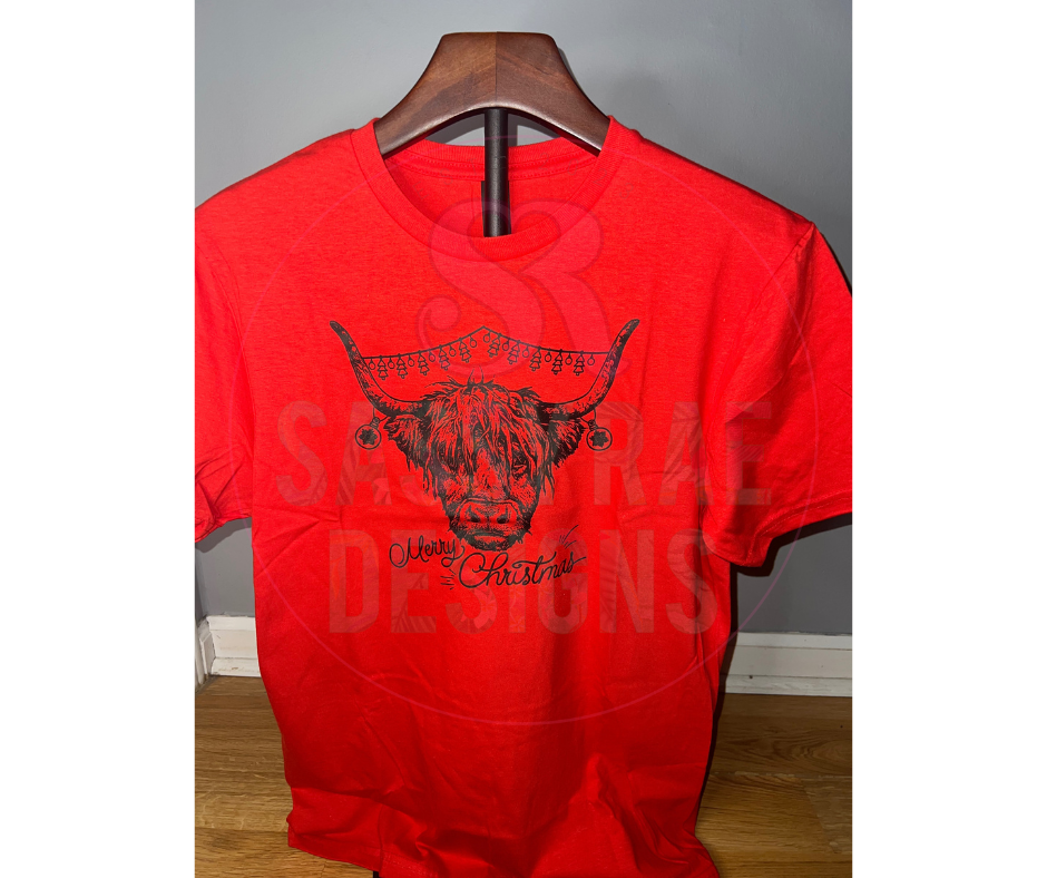 Merry Christmas Cow Tee