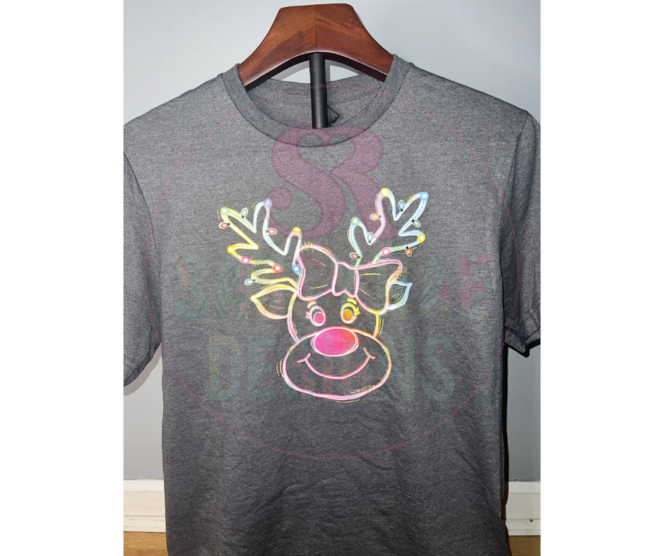 Reindeer Christmas Light Tee