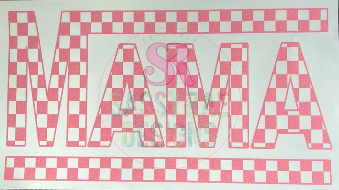 Mama Pink Checkered