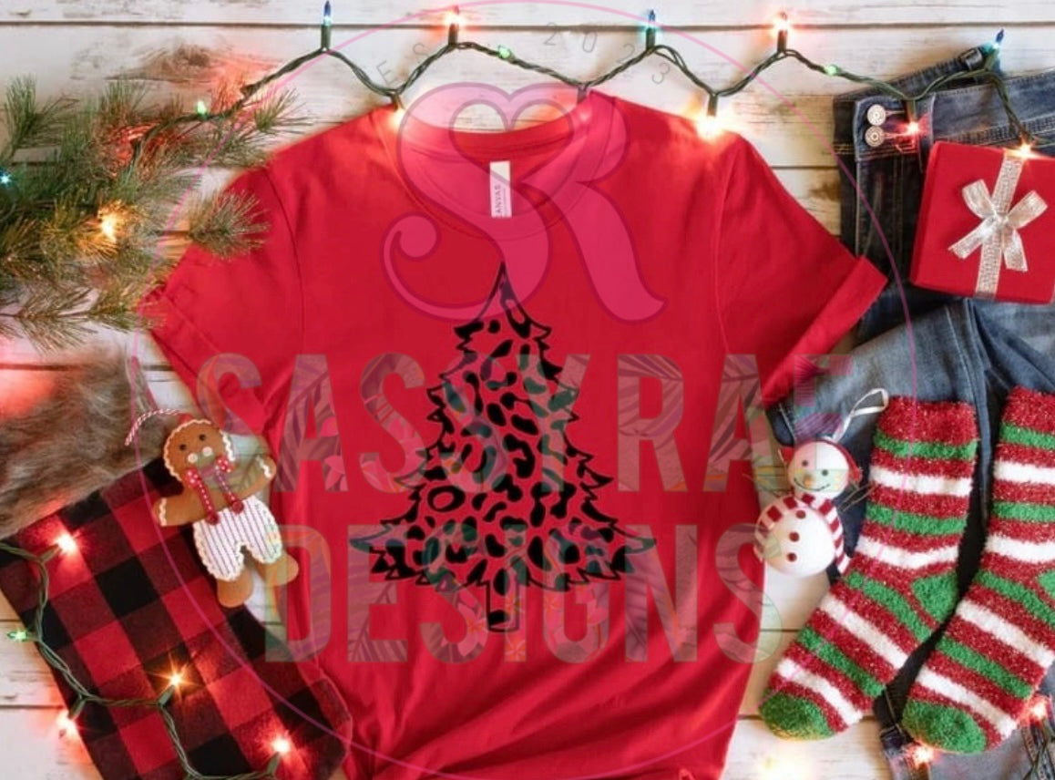 Cheetah Print Tree Tee