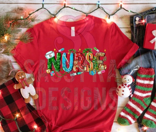 Christmas Nurse Tee