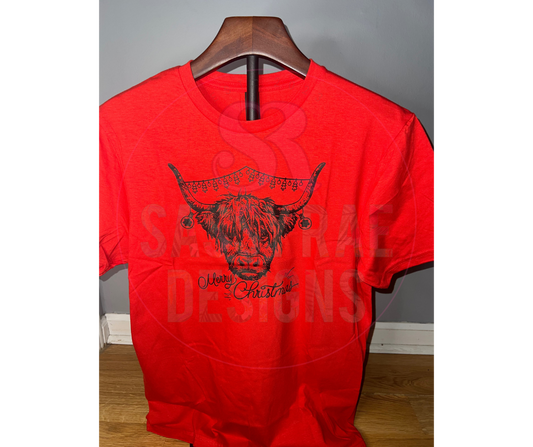 Merry Christmas Cow Tee