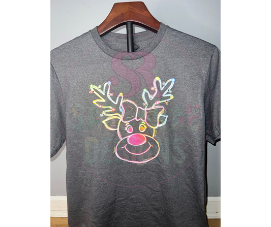 Reindeer Christmas Light Tee