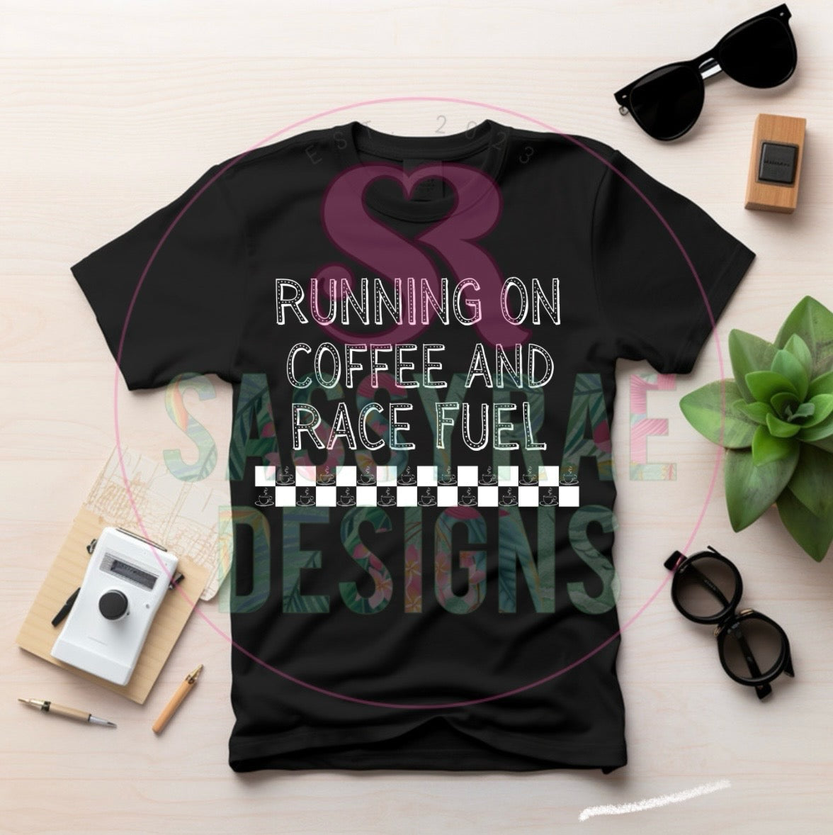 Racing- Running on Coffee & Race Fuel Tee