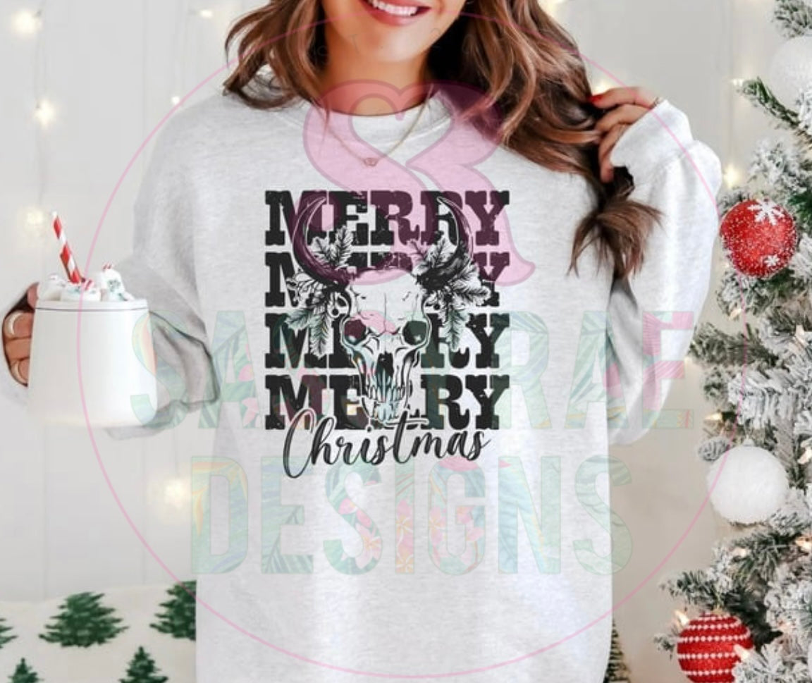 Merry Christmas with Skull Tee