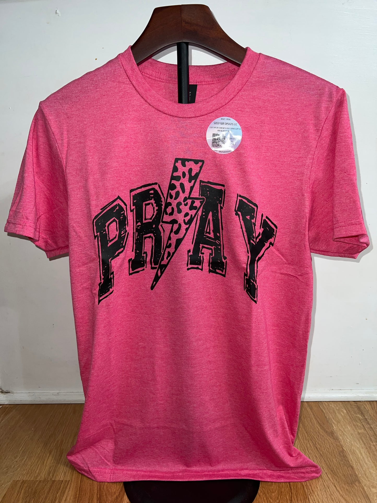 Pink Pray Bolt Tee