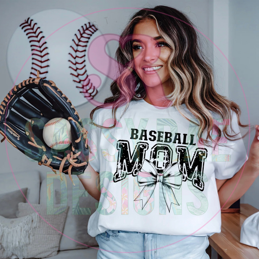 Baseball Mom Bow Tee