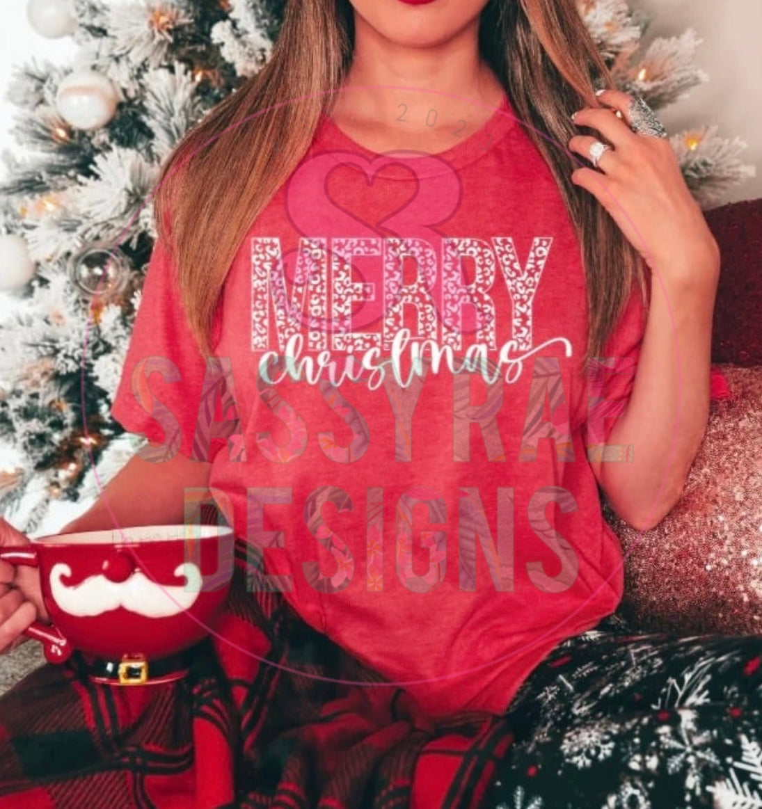 Merry Christmas Cheetah Tee