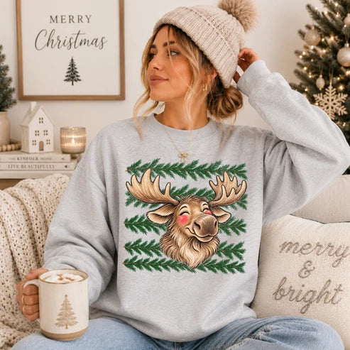**PRE ORDER** Christmas Moose Crewneck