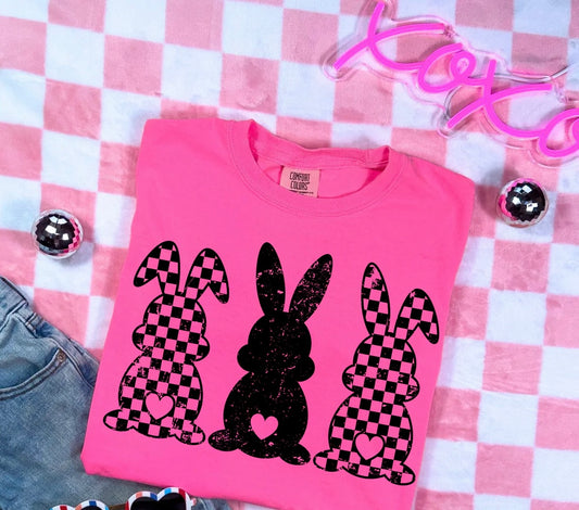 Checkered Bunny Tee