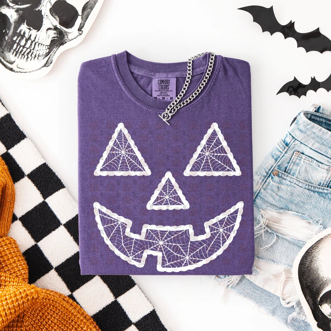 **PRE ORDER** Pumpkin Web Face Tee